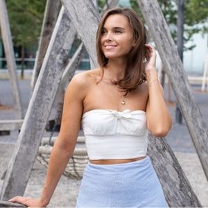 Brandy Melville Kristin Tie-Front Tube Top
